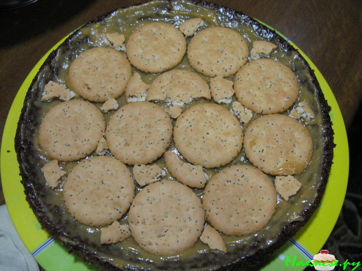 Торт-манник с крекером и заварным кремом