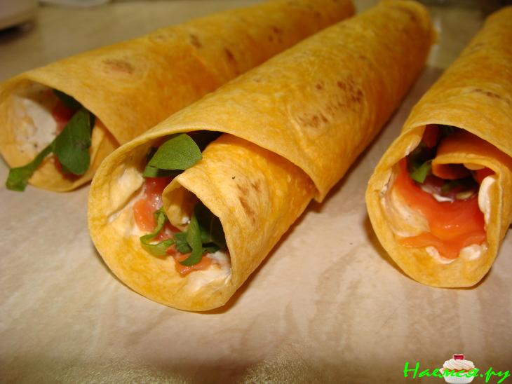 Ролы из Мексиканских, сырных Tortillas