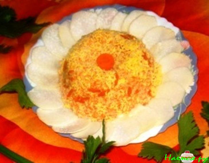 Морковный салат "Неудавшаяся ромашка"