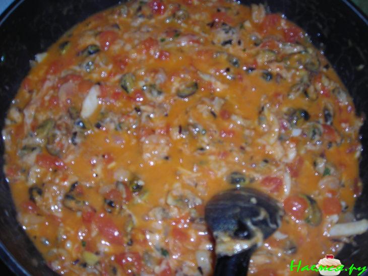 Паста "Фрути ди маре" (спагетти с морепродуктами)