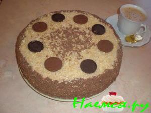 Вафельный шоколадный торт