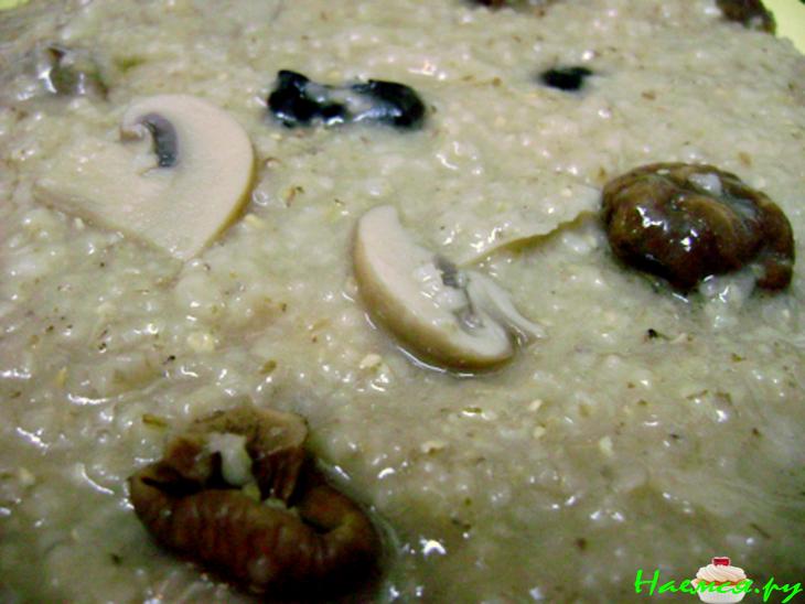 Каша ячменная с грибами