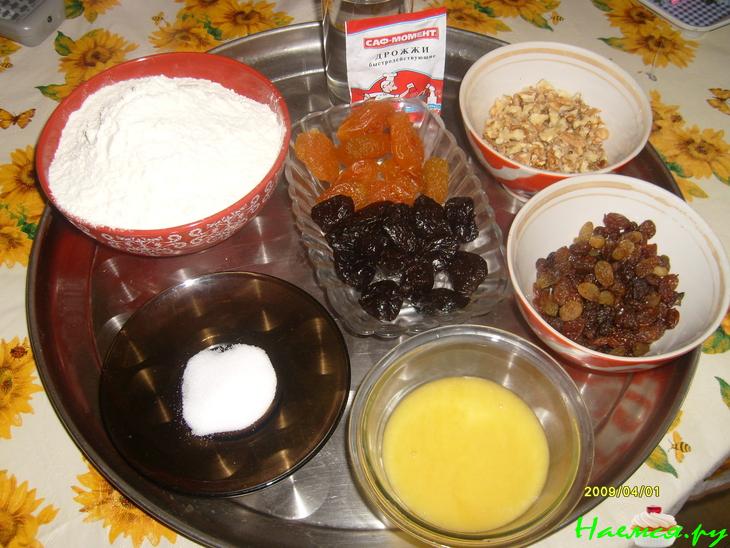 Хлеб с сухофруктами и орехами