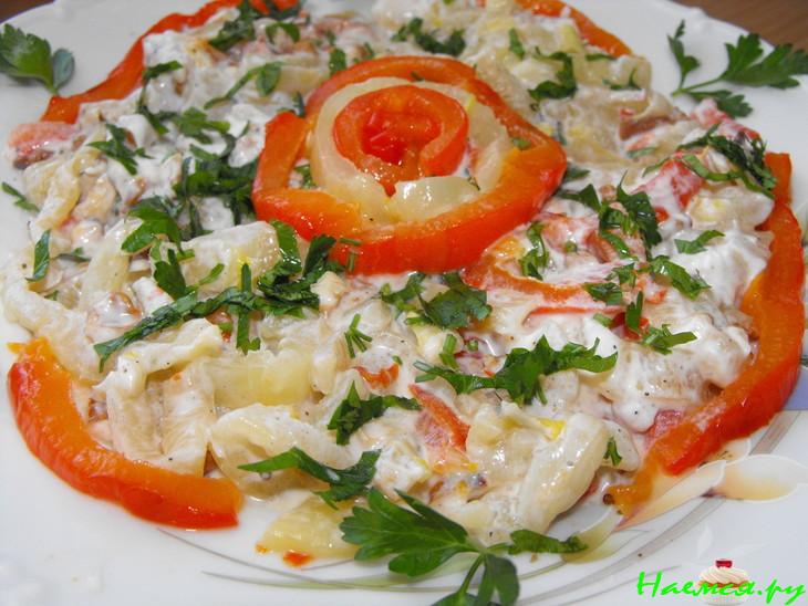 Печеный перец под пикантным соусом