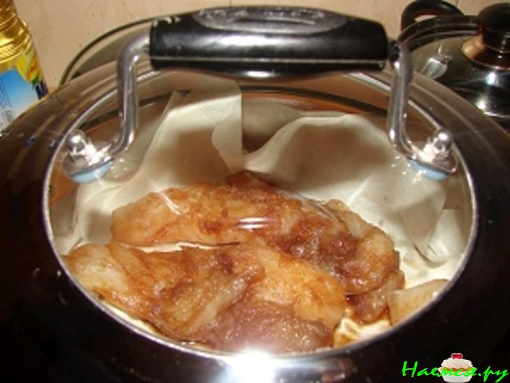 Треска замаринованная и приготовленная на пару