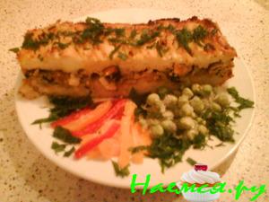 Картофельная запеканка с мидиями