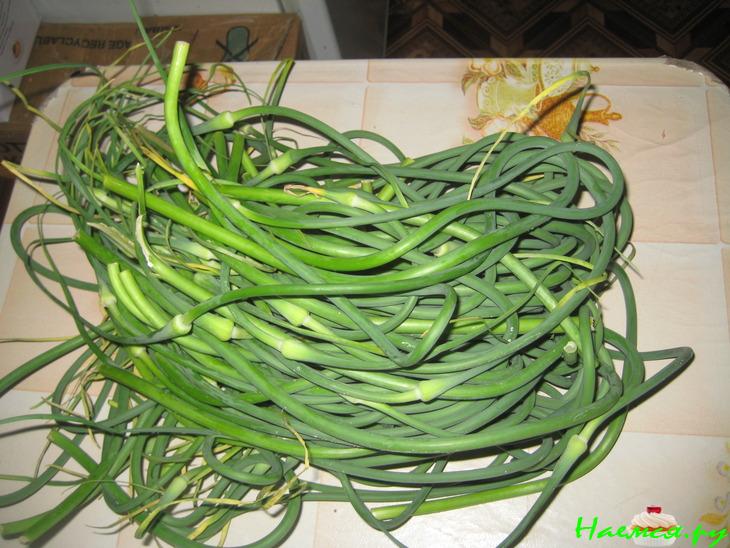 Стрелки чеснока жаренные