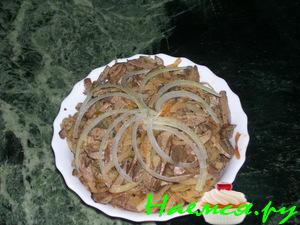 Печёночный салат (просто и легко)