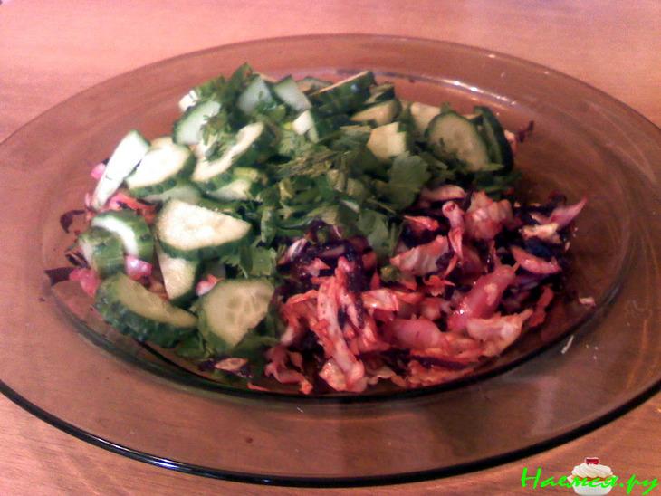 Салат свекольный с молодой капустой Салат свекольный с молодой капустой