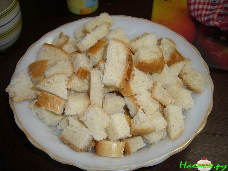 Куриный сливочный супчик с сыром и гренками!