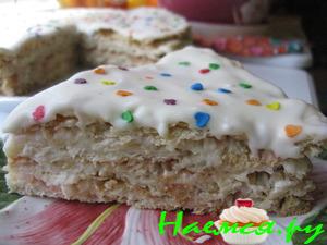 Торт 'Яблочный аромат', коржи на пиве