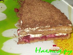 Торт "Черный лес" с вишней и сливочным кремом Торт "Черный лес" с вишней и сливочным кремом