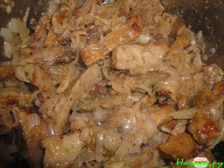 Печень жареная с луком