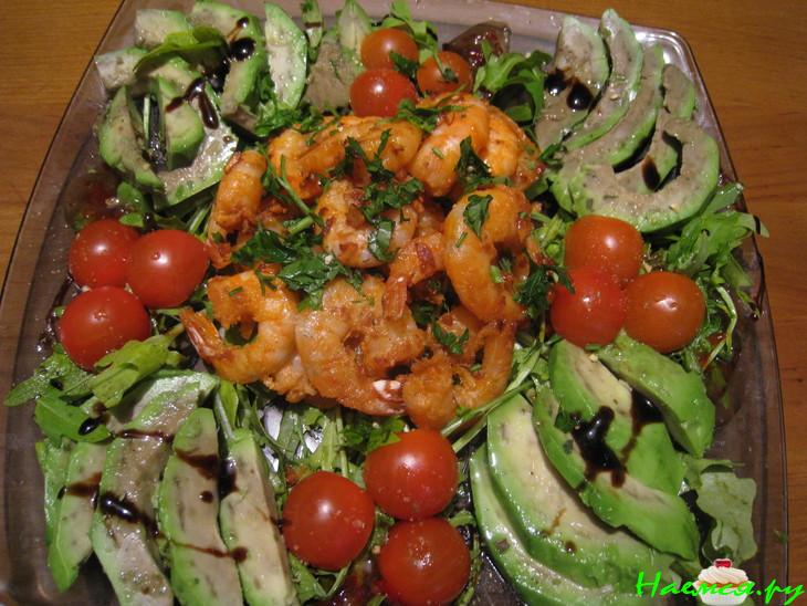 Легкая постная закуска с креветками