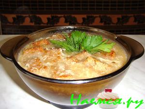 Тминный суп с гренками