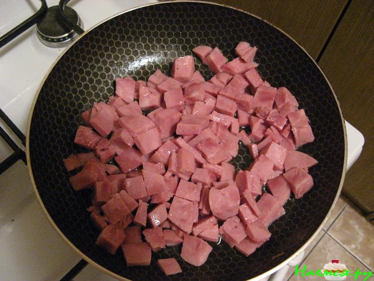 Омлет c ветчиной