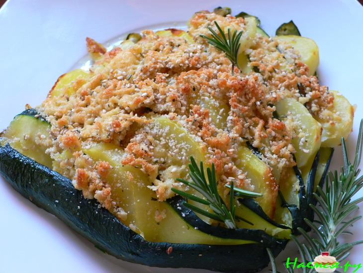 Веер из цуккини с картошкой 