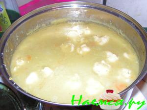 Гороховый суп без мяса c клецками