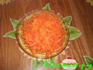 Морковный салат с мандарином