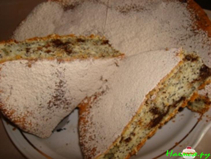 Шоколадно-маковый пирог