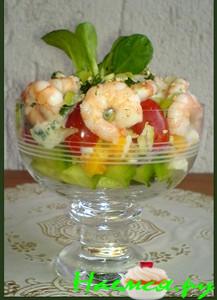 Салат-коктейль с креветками