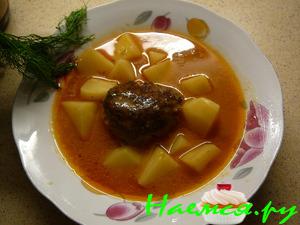 Биточки с картофелем Биточки с картофелем