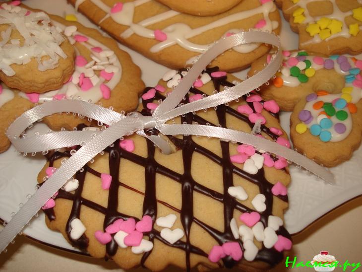 Валентинки с лимонным ароматом (подарочное печенье)