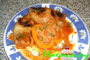 Голубцы с сливочно-томатном соусе Голубцы с сливочно-томатном соусе