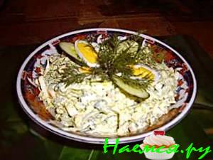 Салат "Весенняя фантазия" с крабовыми палочками