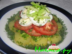 Салат из овощей и яиц по-ковбойски Салат из овощей и яиц по-ковбойски