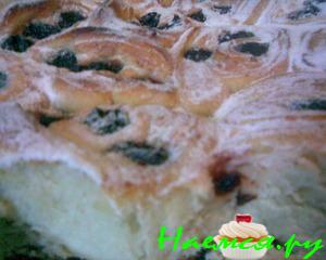 Вишнево-творожный пирог