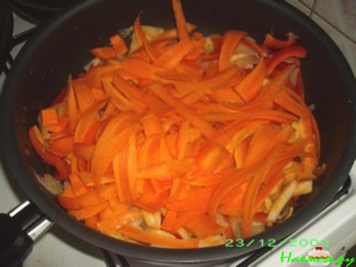 Соте из баклажанов с дайконом