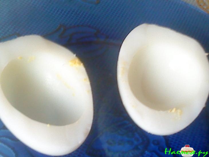 Яйца гусиные с грибочками 