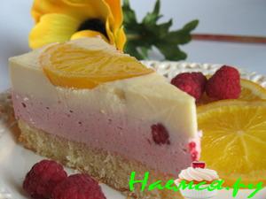 Торт с малиной и глазированными апельсинами &laquo;Солнышко для Иришки&raquo;