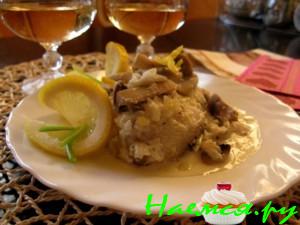 Судак с шампиньонами Судак с шампиньонами