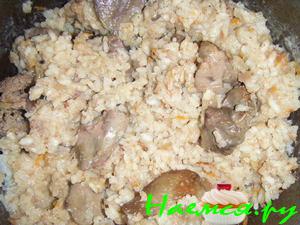 Оригинальный "Плов" с куриными потрошками