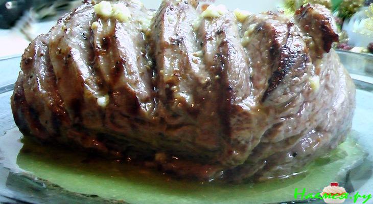 Говяжья вырезка с горчичным маслом