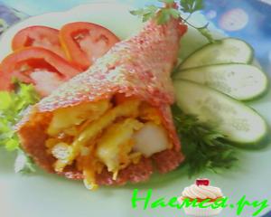 Салат "Рыбный рог"