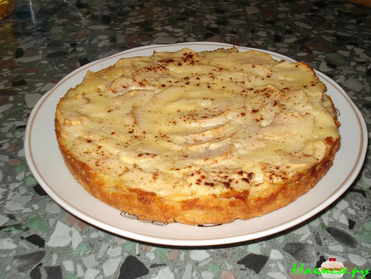 Пирог творожно-яблочный