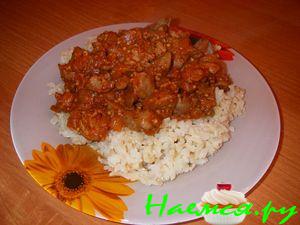 Куриная печенка в соусе (вариант) Куриная печенка в соусе (вариант)