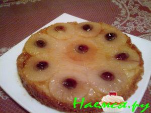 Ананасовый пирог с вишенками Ананасовый пирог с вишенками