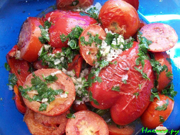 Помидорки жаренные маринованные