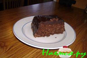 Шоколадный пирог с орехами, лимоном и кокосовой стружкой