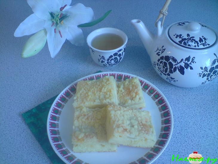 Творожный пирог "Неженка" (с ревенем)