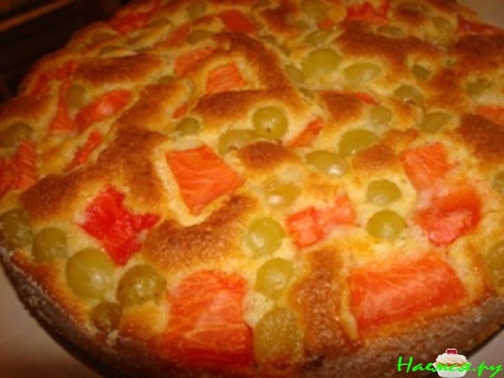 Пирог с виноградом и арбузом Пирог с виноградом и арбузом