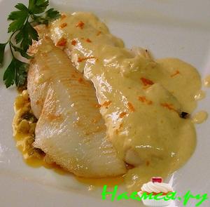 Морской язык с соусом Морской язык с соусом