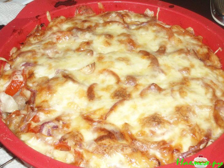 "Пицца" их пельменей на скорую руку