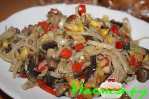 Лапша рисовая диетическая с каштанами