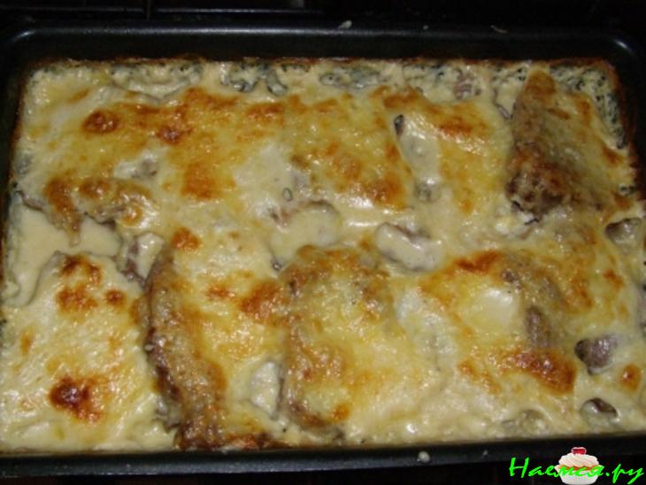 Отварная говядина с сыром Отварная говядина с сыром