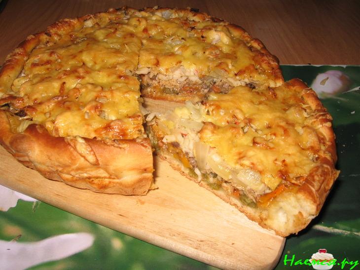 Пицца с сайрой Пицца с сайрой